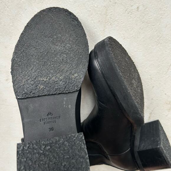 Copenhagen Studios Black Leather Heeled Chelsea Boots Women’s EU 39 / US 8.5 - Picture 10 of 14